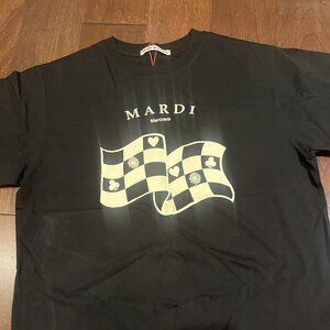 Mardi Mecredi Checker Cream T-Shirt
